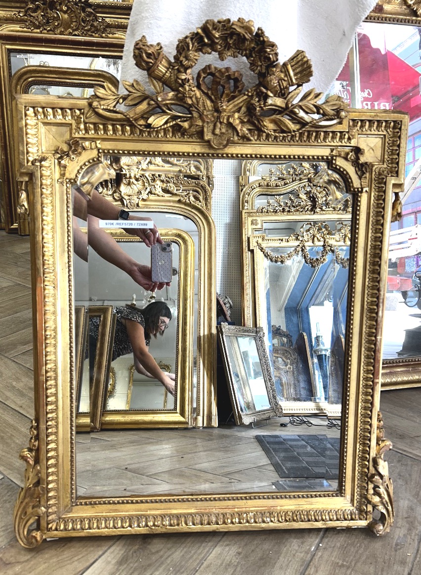 Louis XV Mirror With Beveled Glass, 72x89 Cm 