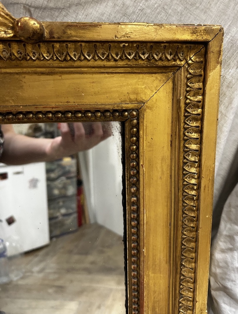 Louis XVI Mirror, 95x139, With Antique Glass -photo-3
