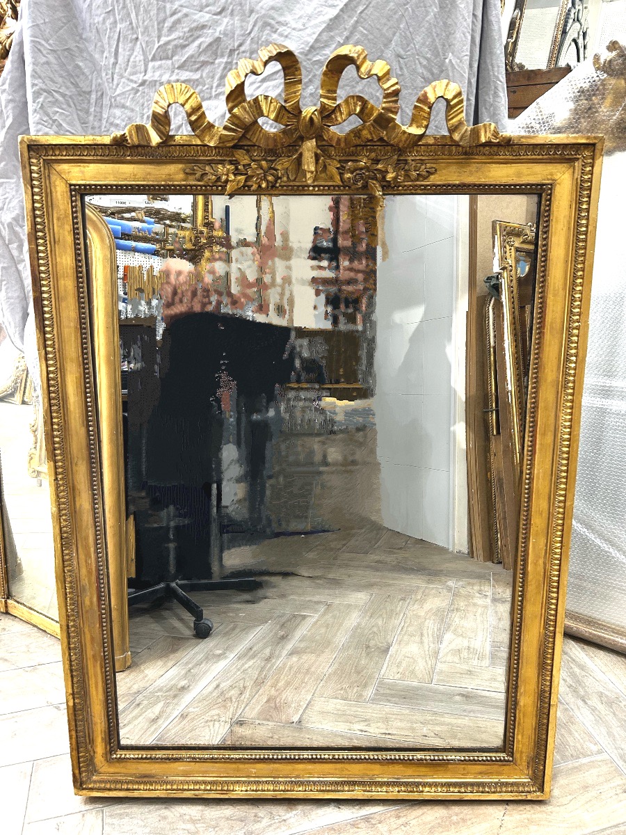 Louis XVI Mirror, 95x139, With Antique Glass 