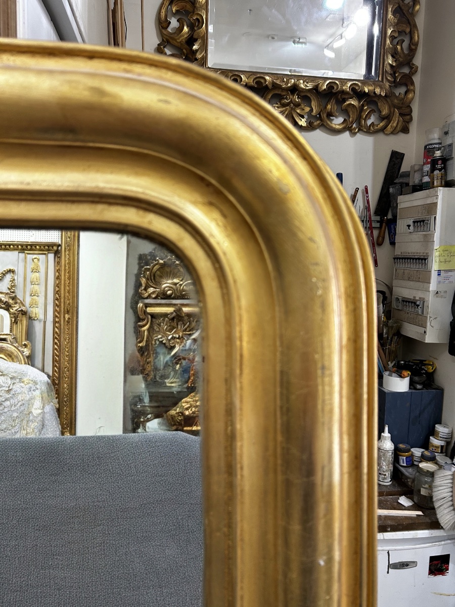 Miroir Louis Philippe glace ancienne 100x176 cm-photo-4