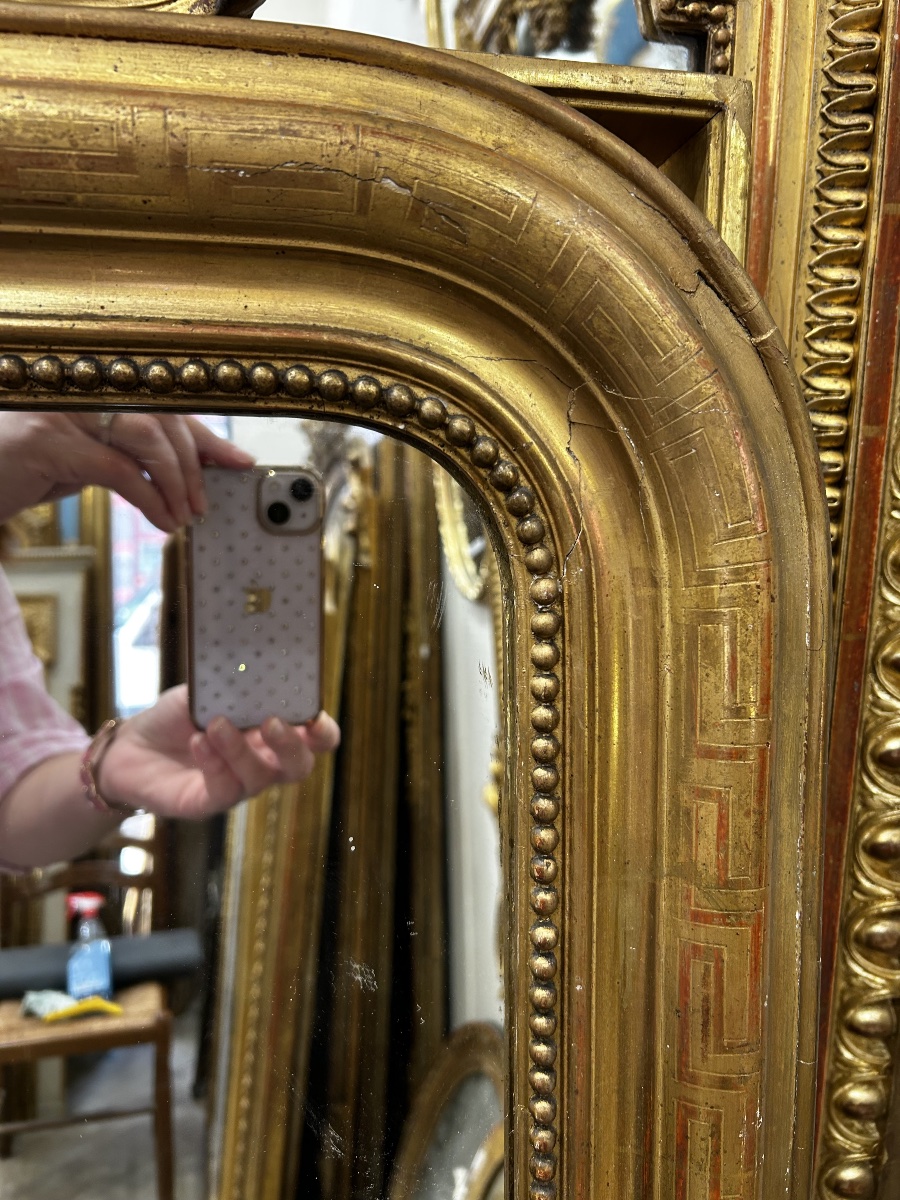 Miroir Louis Philippe glace ancienne 80x118 cm-photo-3
