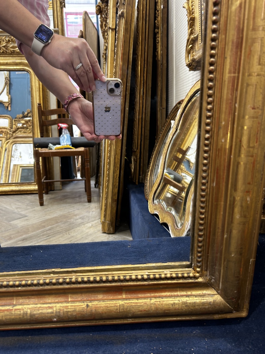 Miroir Louis Philippe glace ancienne 80x118 cm-photo-4