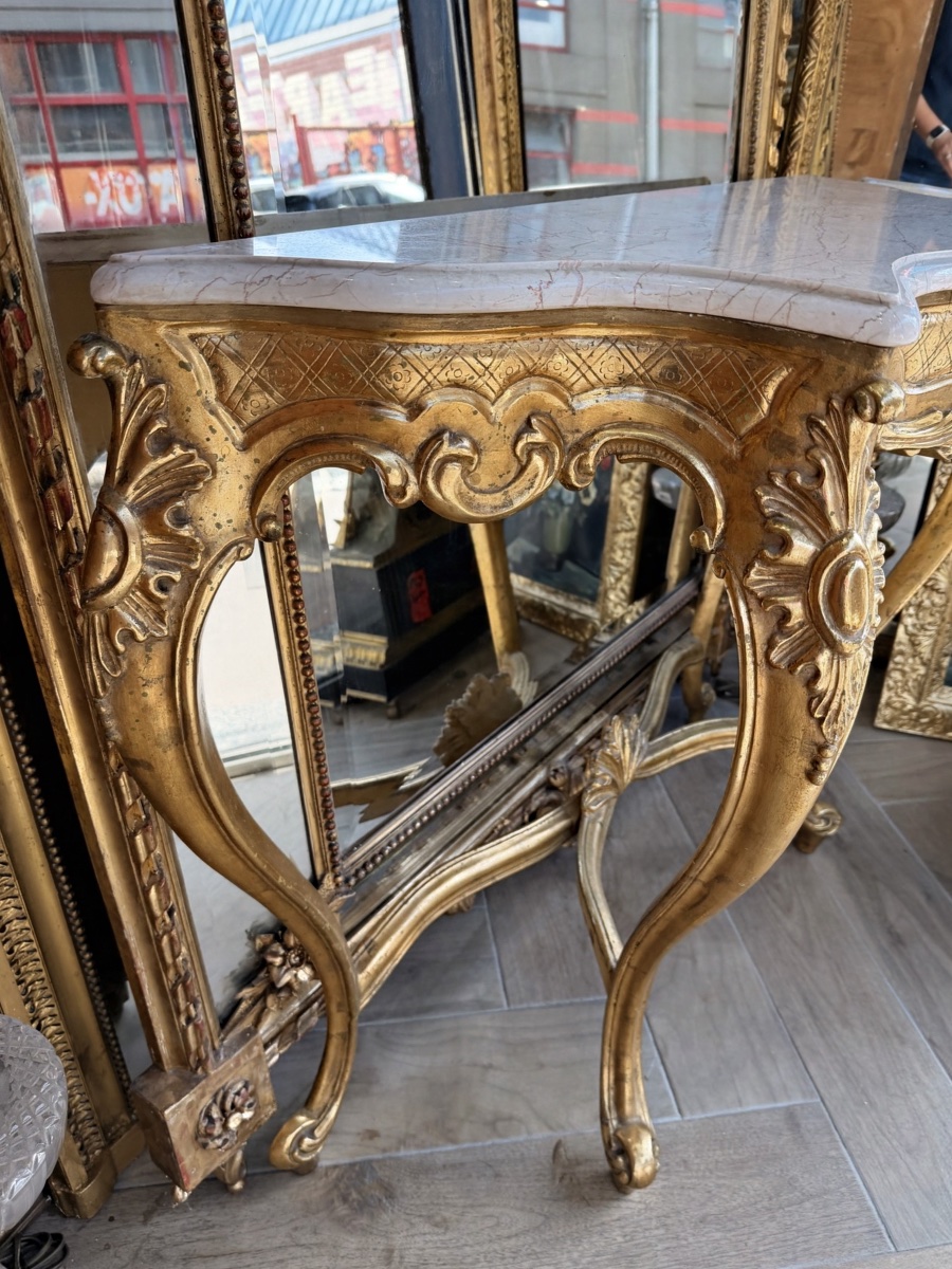 Console en bois doré -photo-2