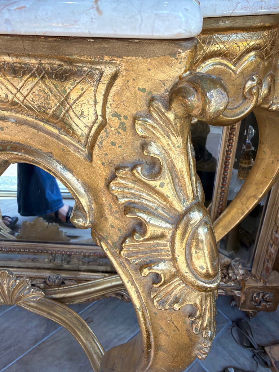 Console en bois doré -photo-4