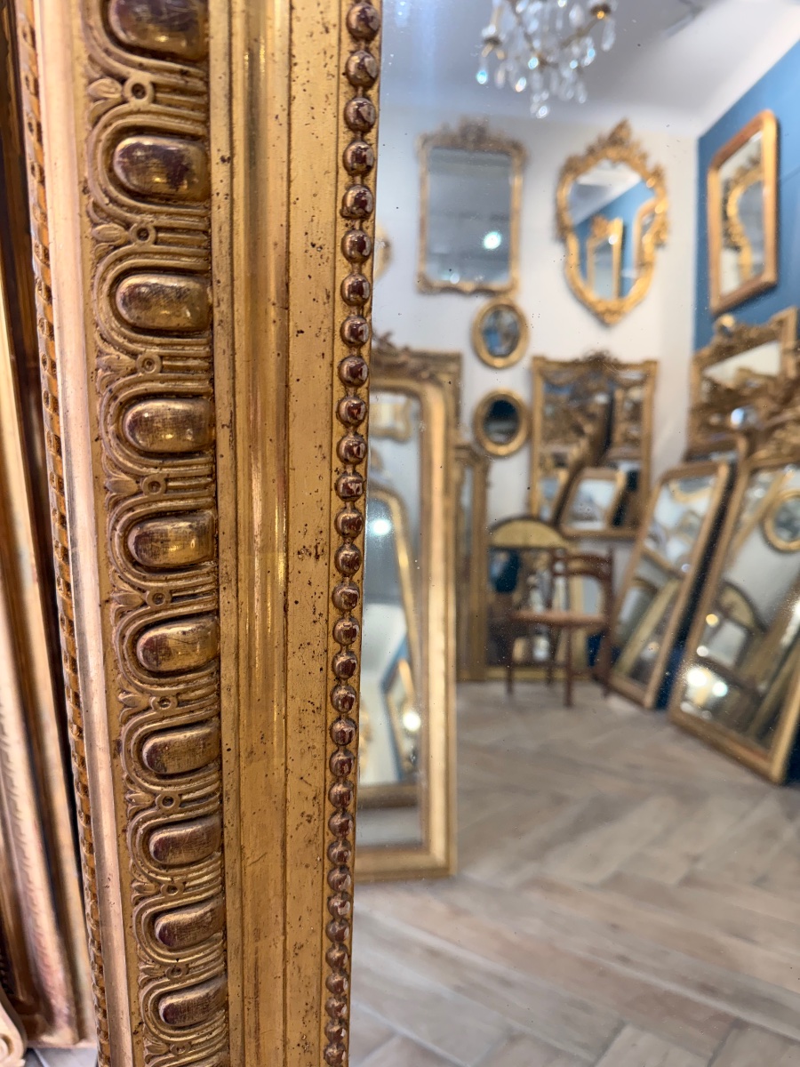 Miroir Louis XV glace ancienne 105x186 cm-photo-1