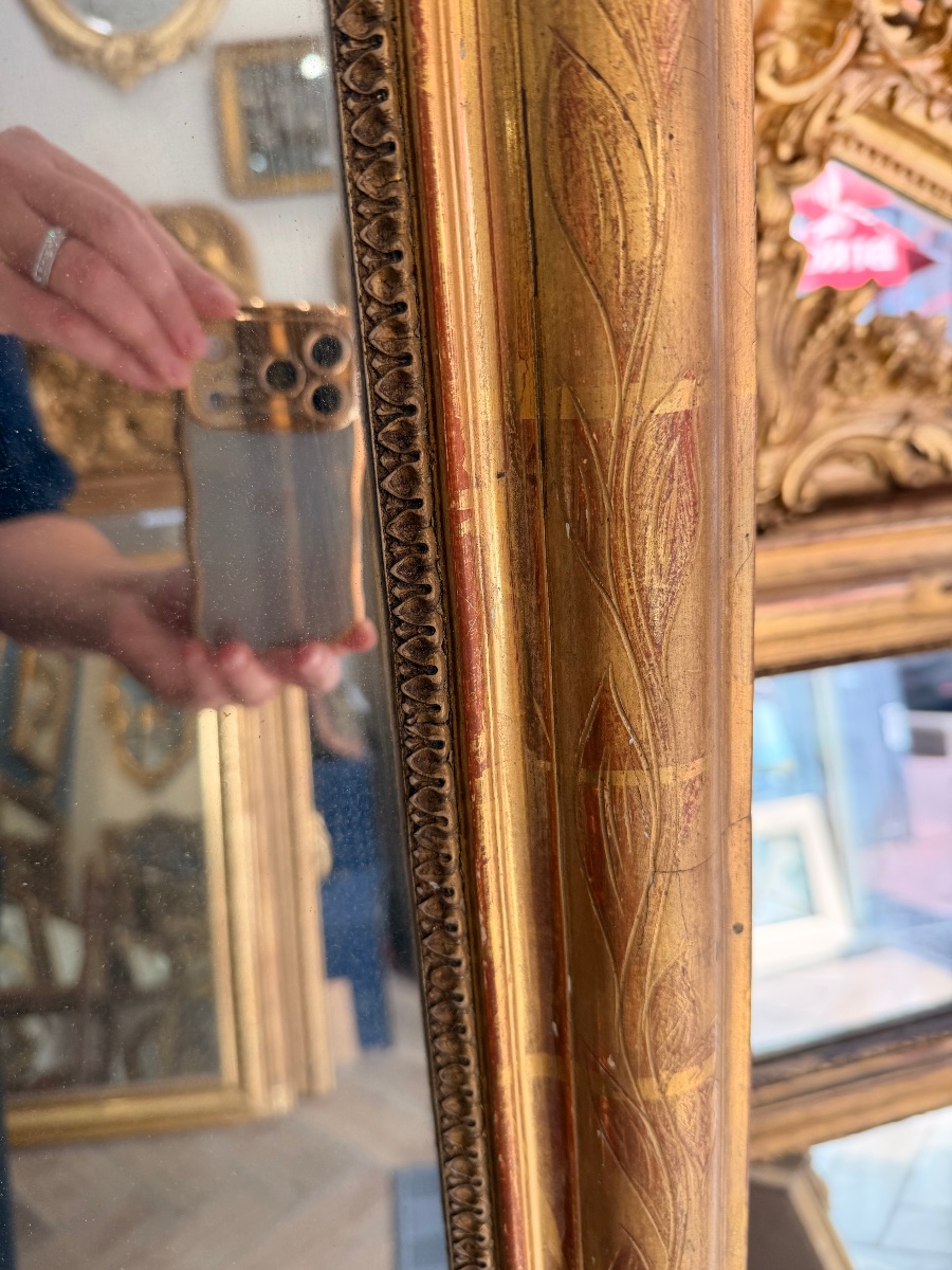 Restored Antique Mirror, Mercury Glass  82x171 -photo-2