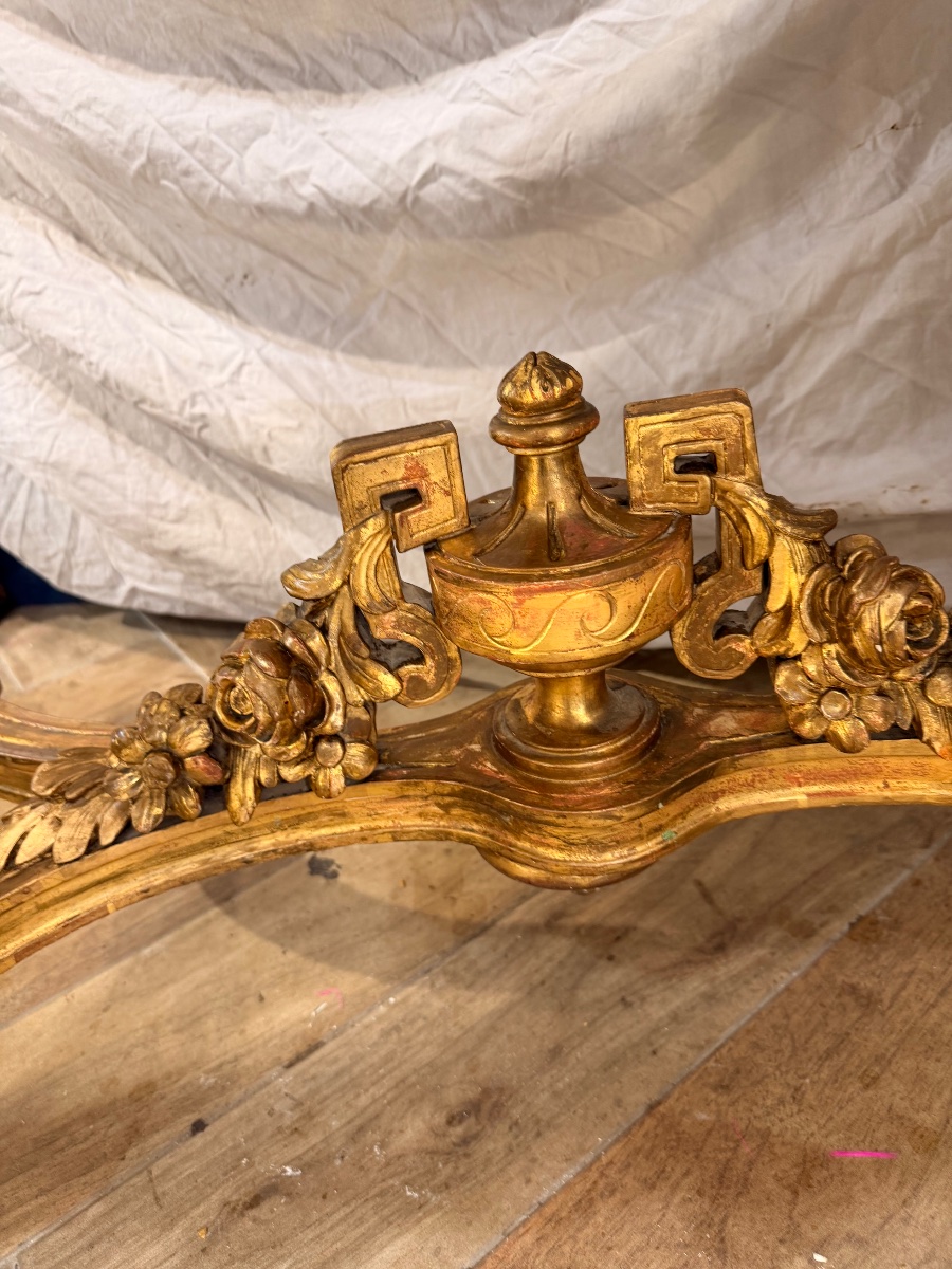 4-legged Console Table In Gilded Wood -photo-5