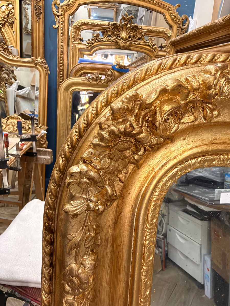 Restoration-era Mirror, 119x154 Cm, Mercury-coated Glass -photo-2