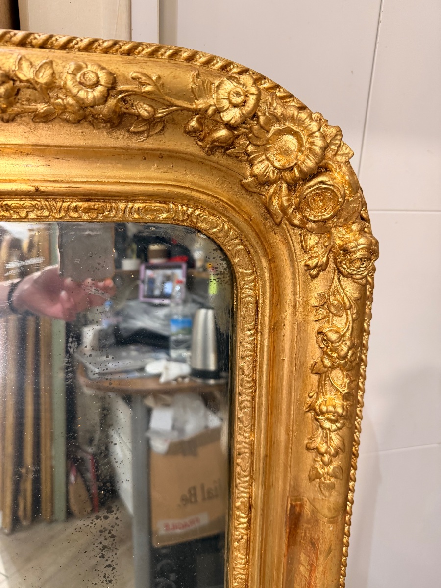 Restoration-era Mirror, 119x154 Cm, Mercury-coated Glass -photo-2