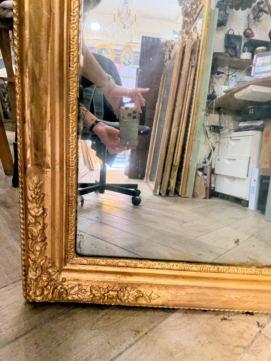 Restoration-era Mirror, 119x154 Cm, Mercury-coated Glass -photo-4