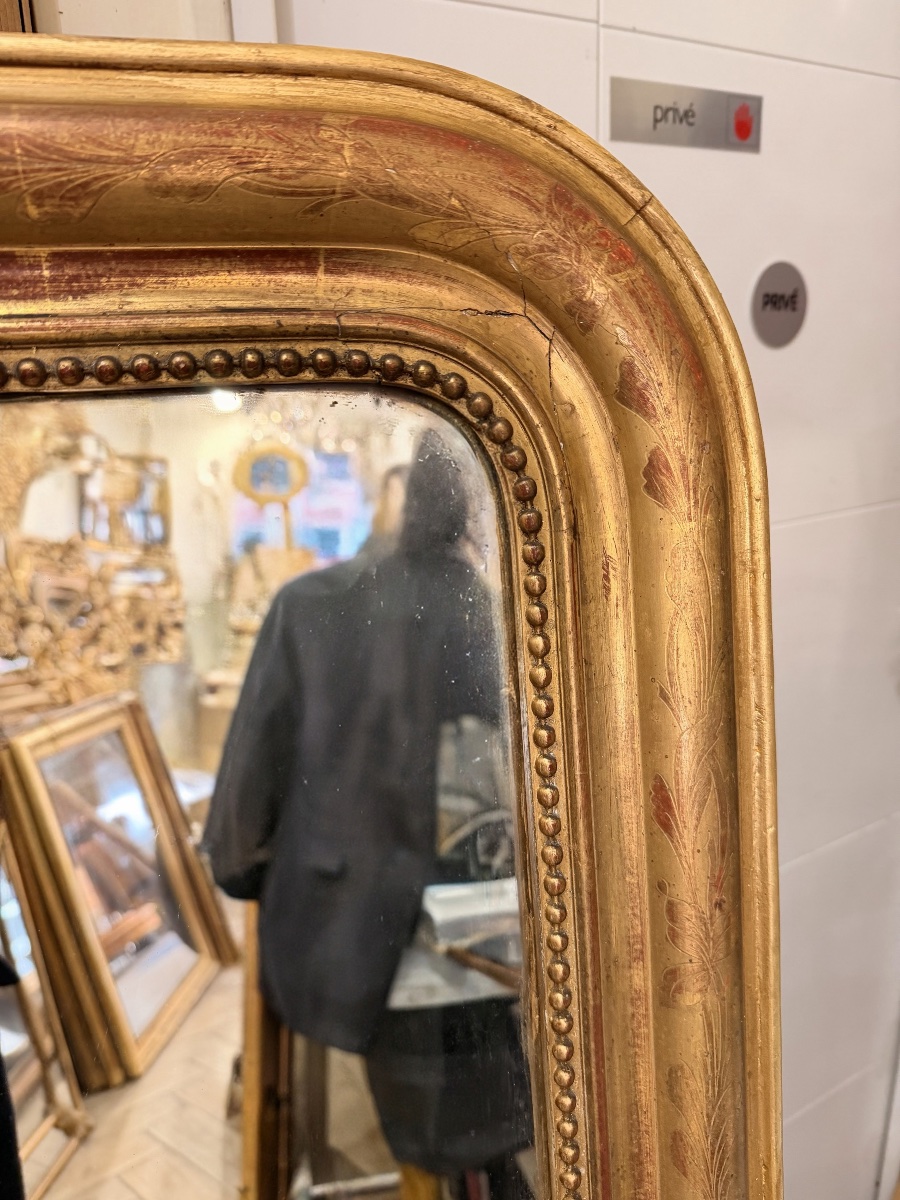 Miroir Louis Philippe glace de cheminée 107x151 cm-photo-3