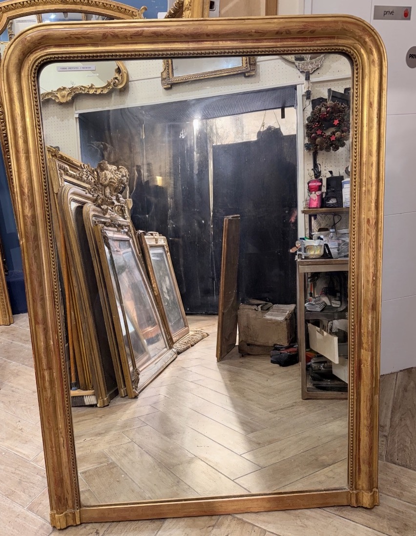 Miroir Louis Philippe glace de cheminée 107x151 cm