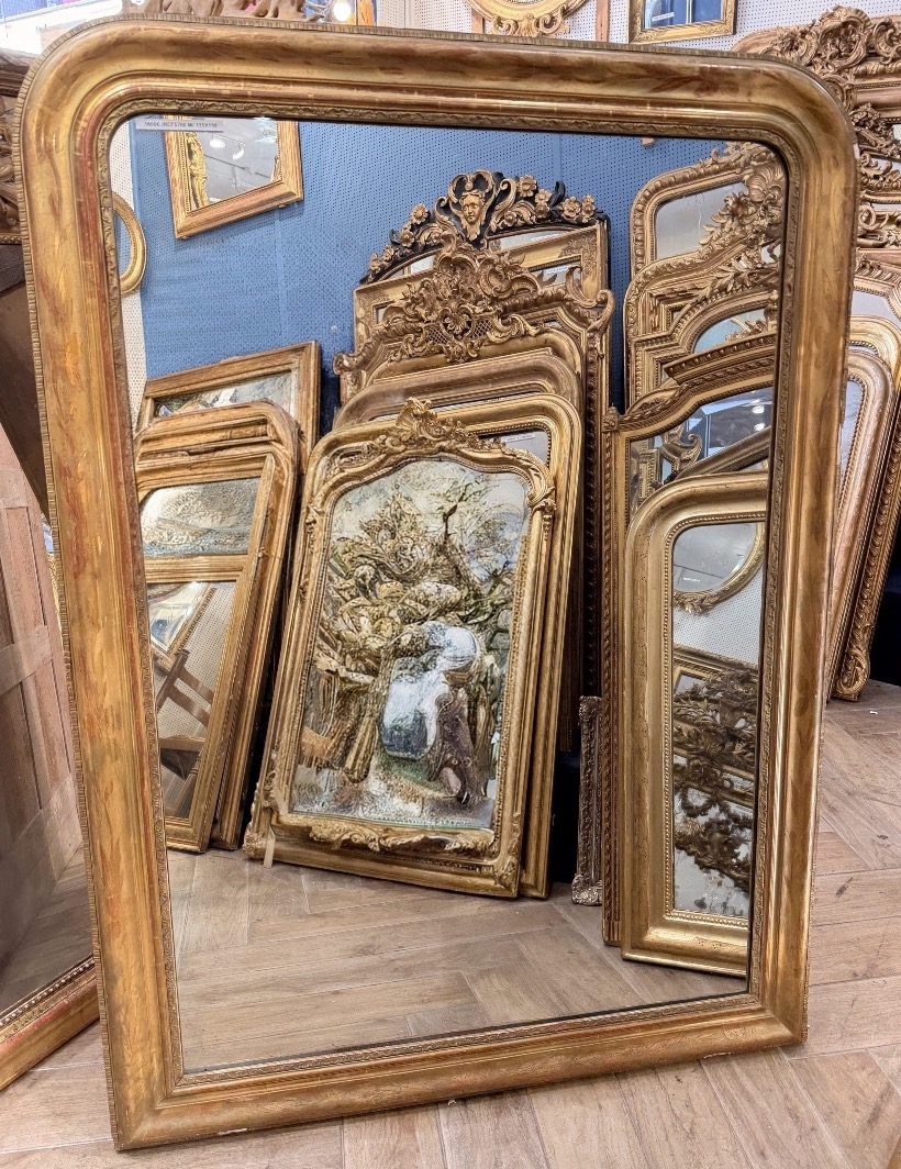 Miroir Louis Philippe 115x158 cm glace au mercure 