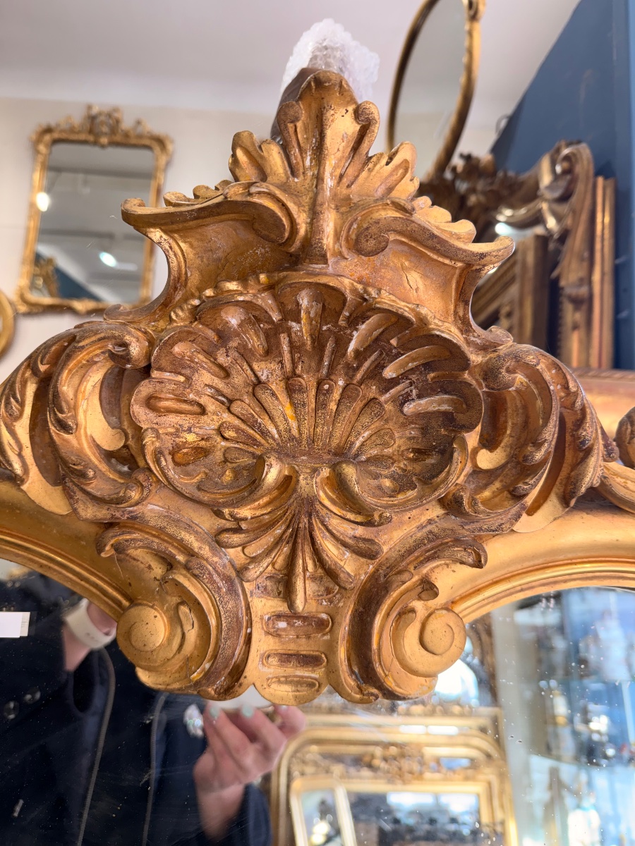 Miroir Louis XV glace de cheminée 105x170cm-photo-2