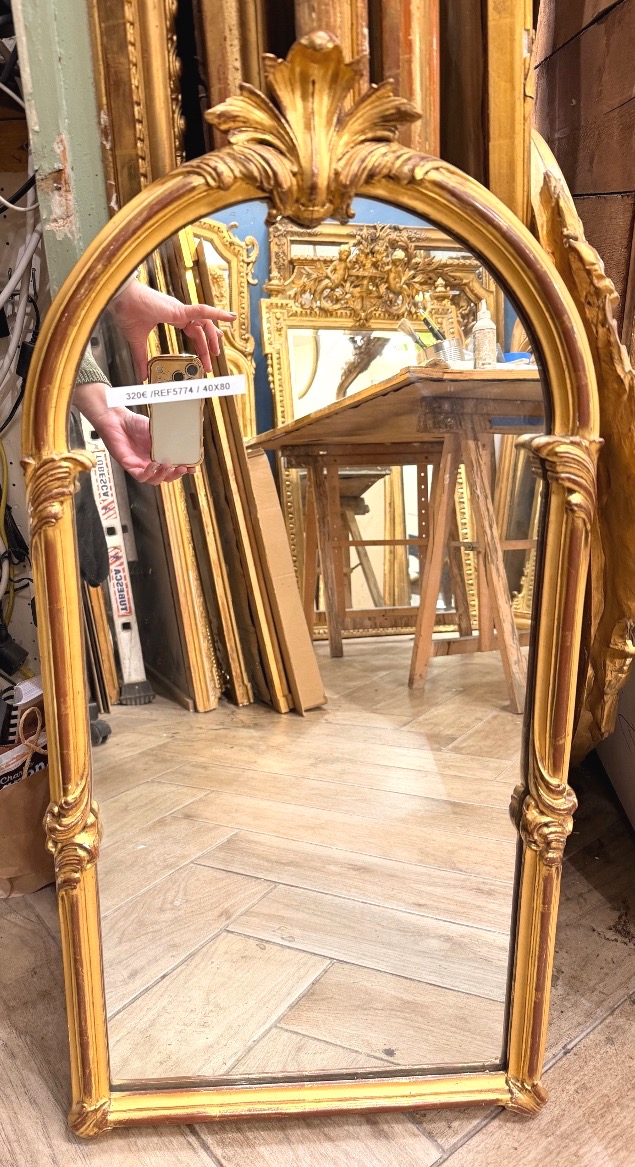 Small Louis XV Mirror, 40x80 Cm