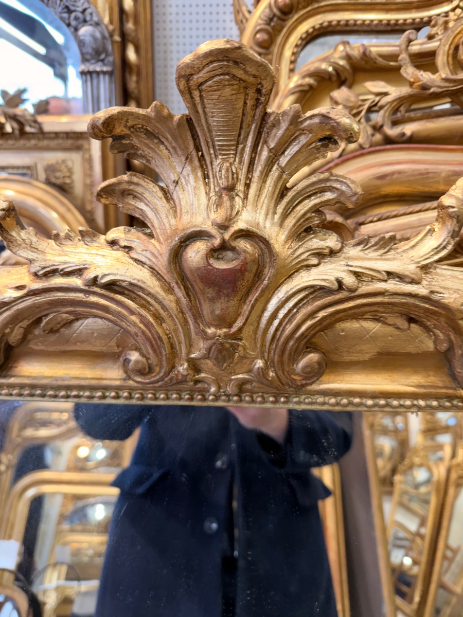 Pair Of Antique Louis Philippe Pediment Mirrors, 99x145 Cm-photo-2