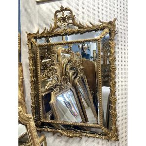 Miroir à facette Louis XV , 100x140 cm glace ancienne 