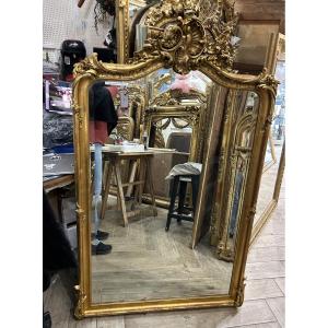 Miroir Louis XV glace ancienne 100x158 cm