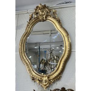 Louis XV Mirror With Bevelled Glass 80x120 Cm