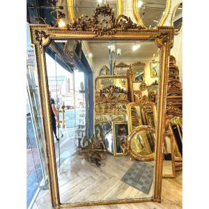 Miroir grand Louis XVI glace de cheminée 142/136x217 cm