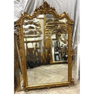 Louis XV Mirror With Beveled Glass, 110 X 180 Cm