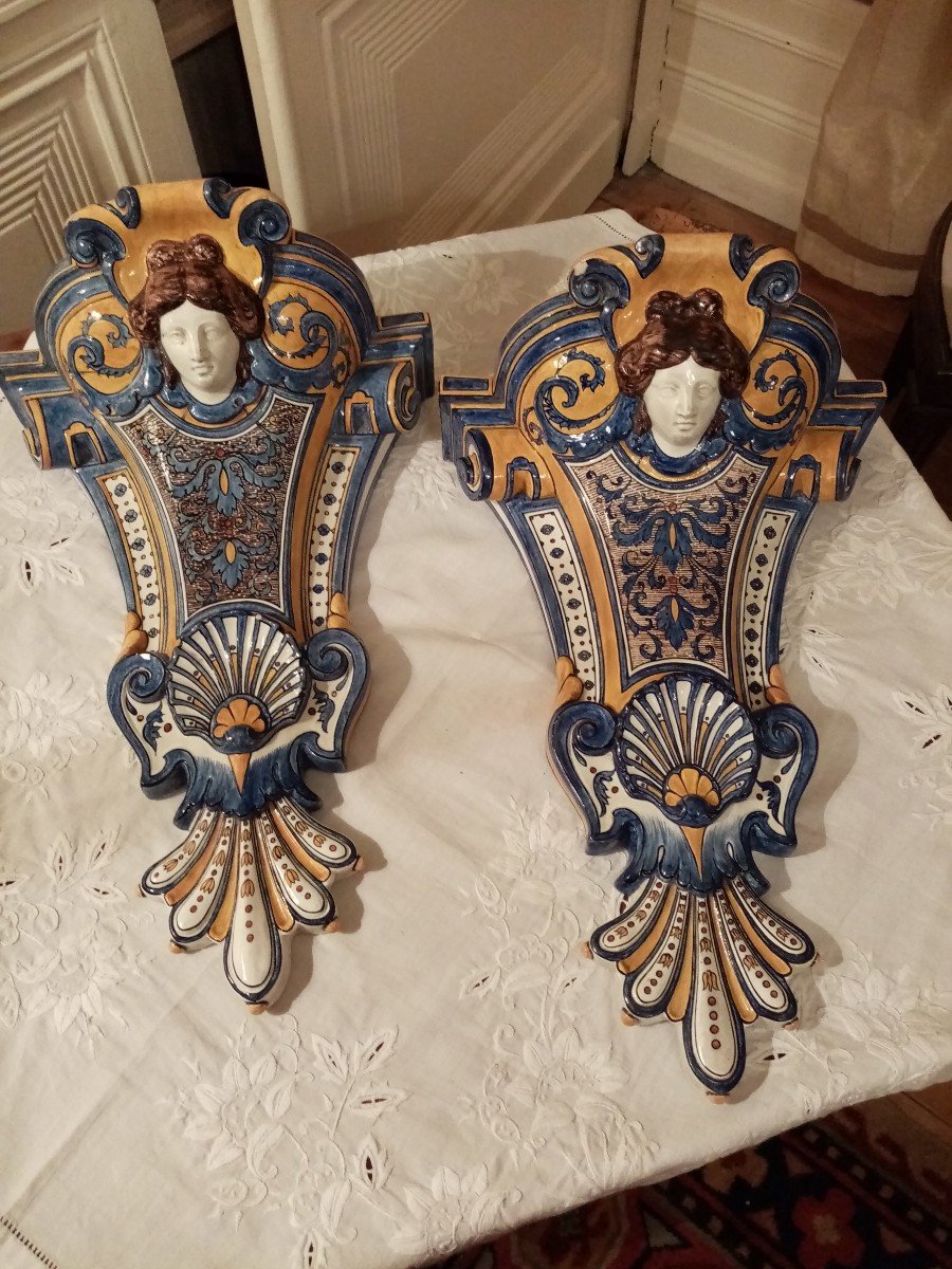 Pair Of Wall Consoles