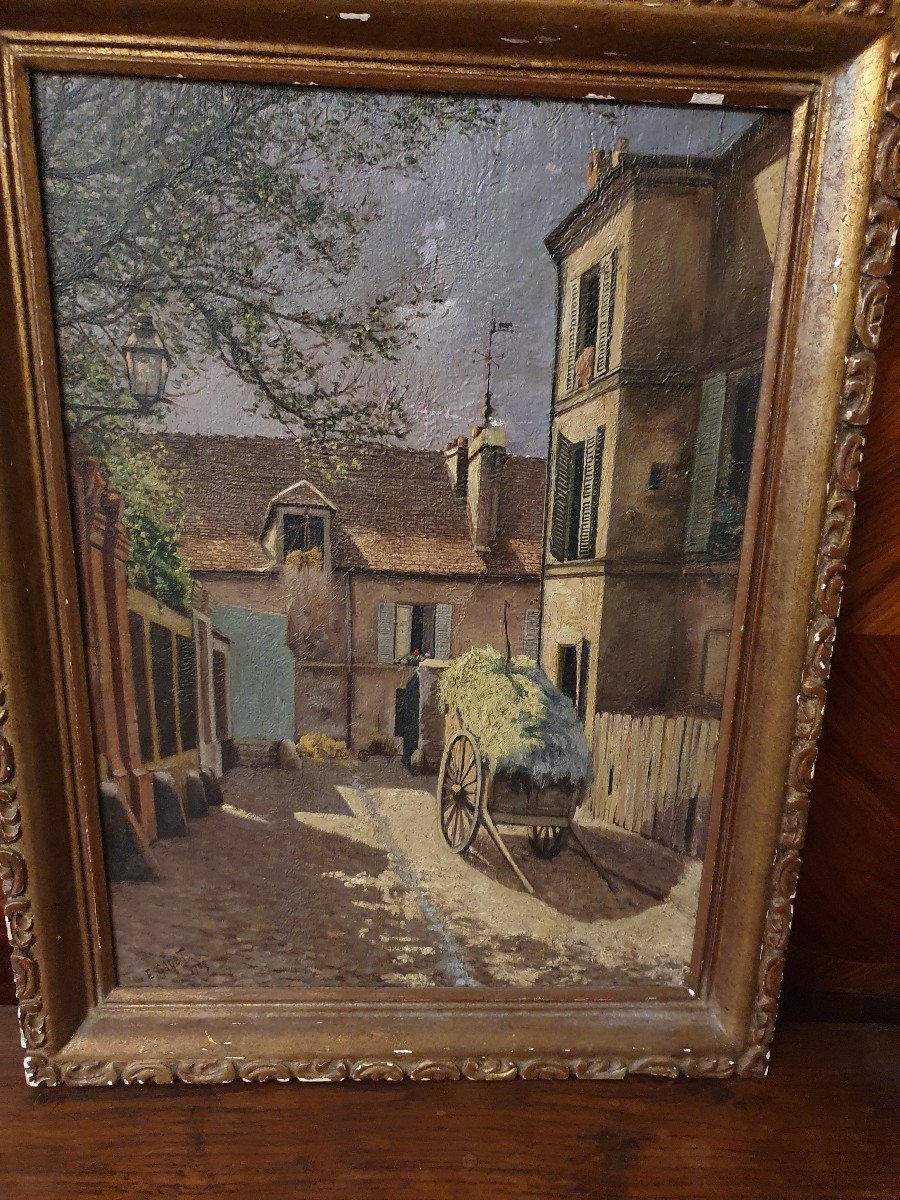 Oil On Canvas "farmyard"