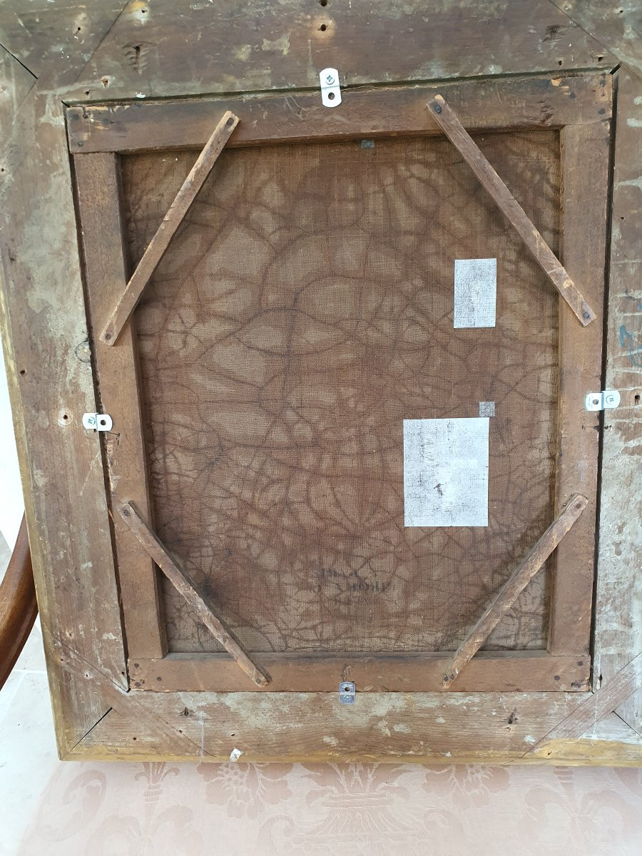 " L'essayage " huile sur toile du XIXe siècle-photo-5