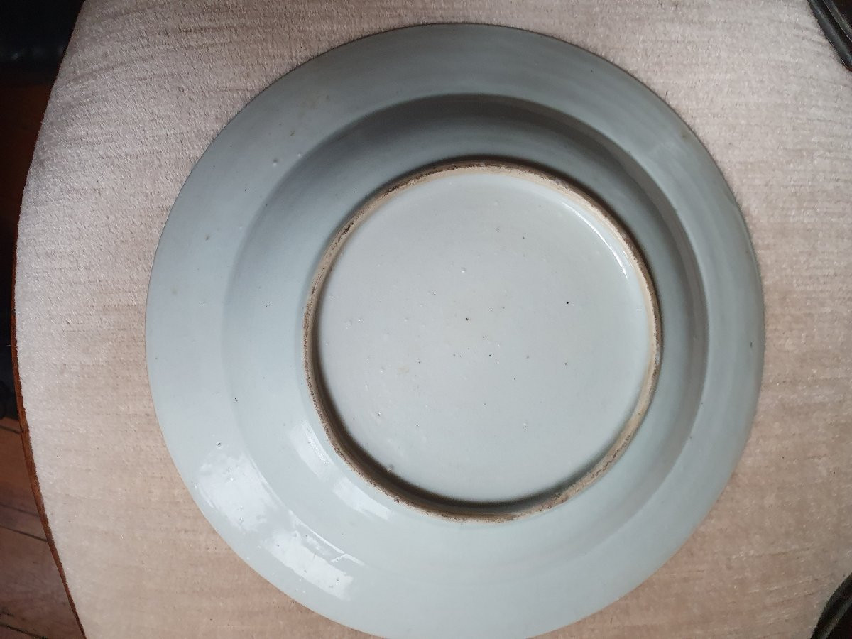 Assiette Chine Famille rose  18e siècle-photo-3