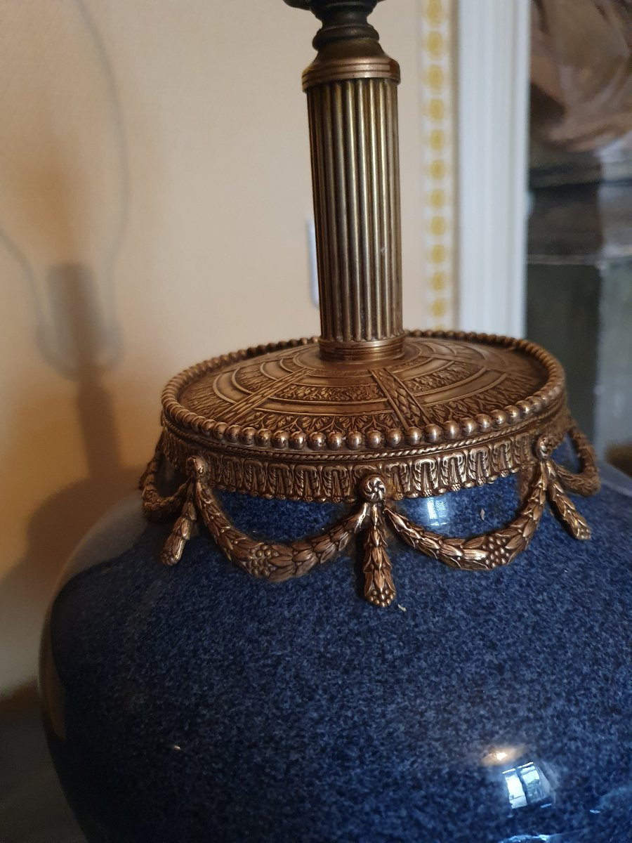 Lampe de salon en faïence-photo-3