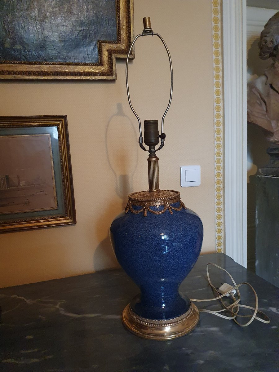 Lampe de salon en faïence-photo-1