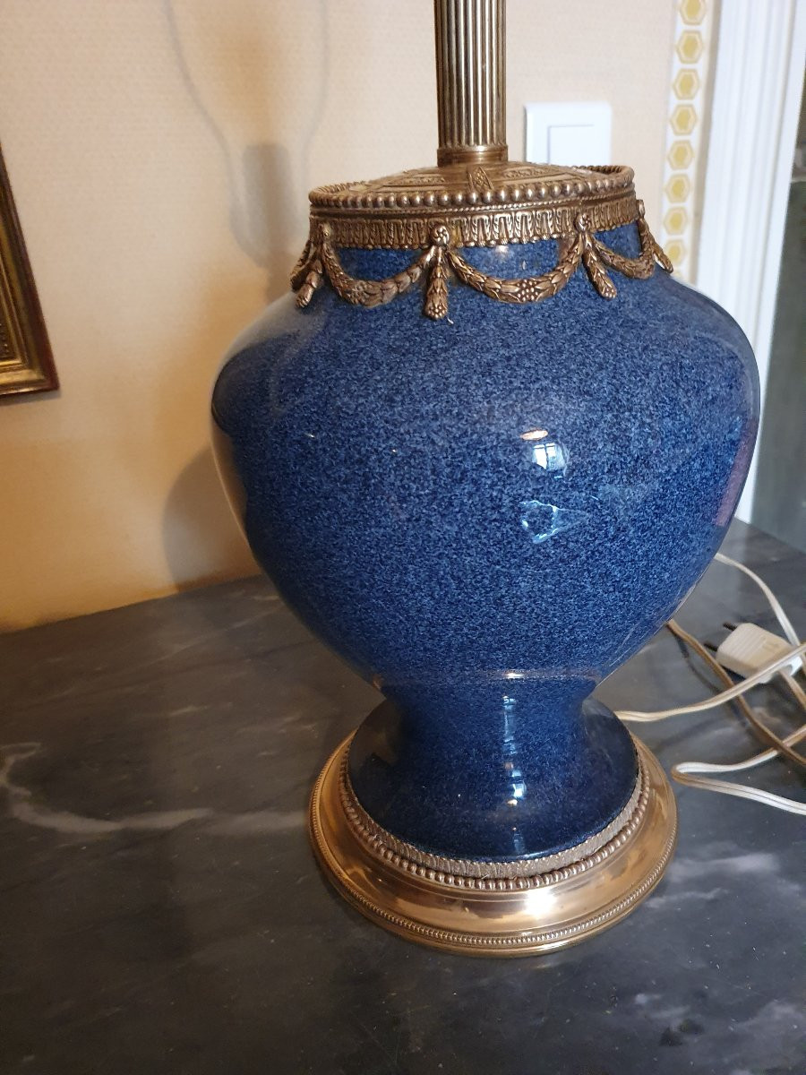 Lampe de salon en faïence-photo-2