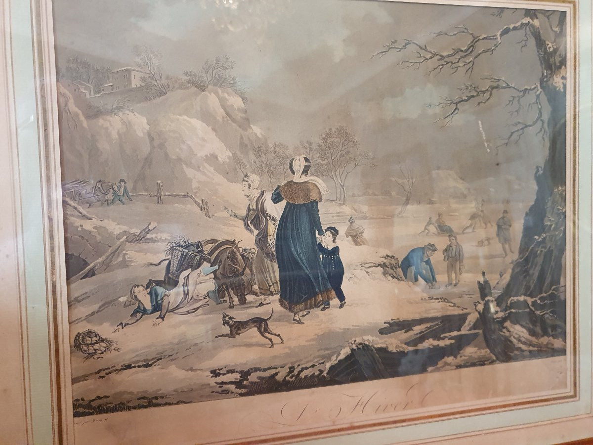 Suite de gravures couleur 19e siècle-photo-3