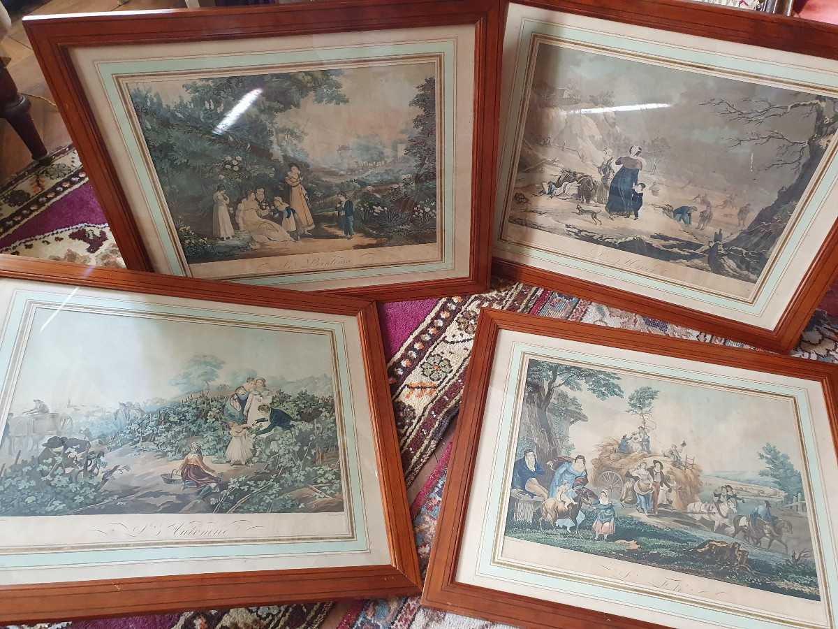 Suite de gravures couleur 19e siècle