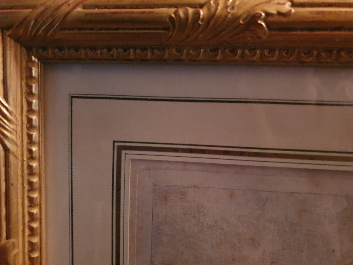 18th-century Framed Engraving-photo-2