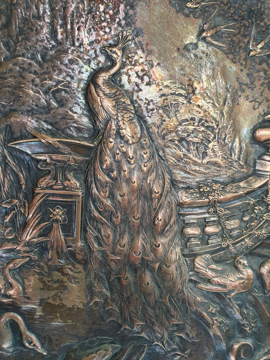 Grand médaillon à décor de volatiles-photo-2