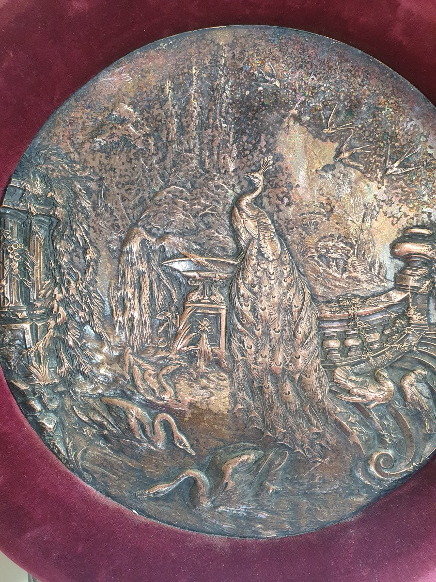 Grand médaillon à décor de volatiles-photo-3