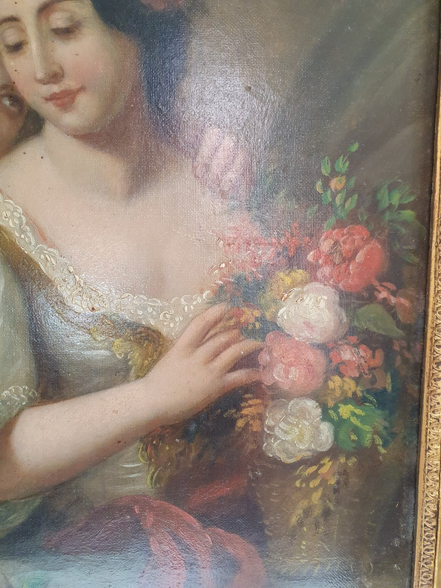 19th Century Oil On Canvas-photo-2