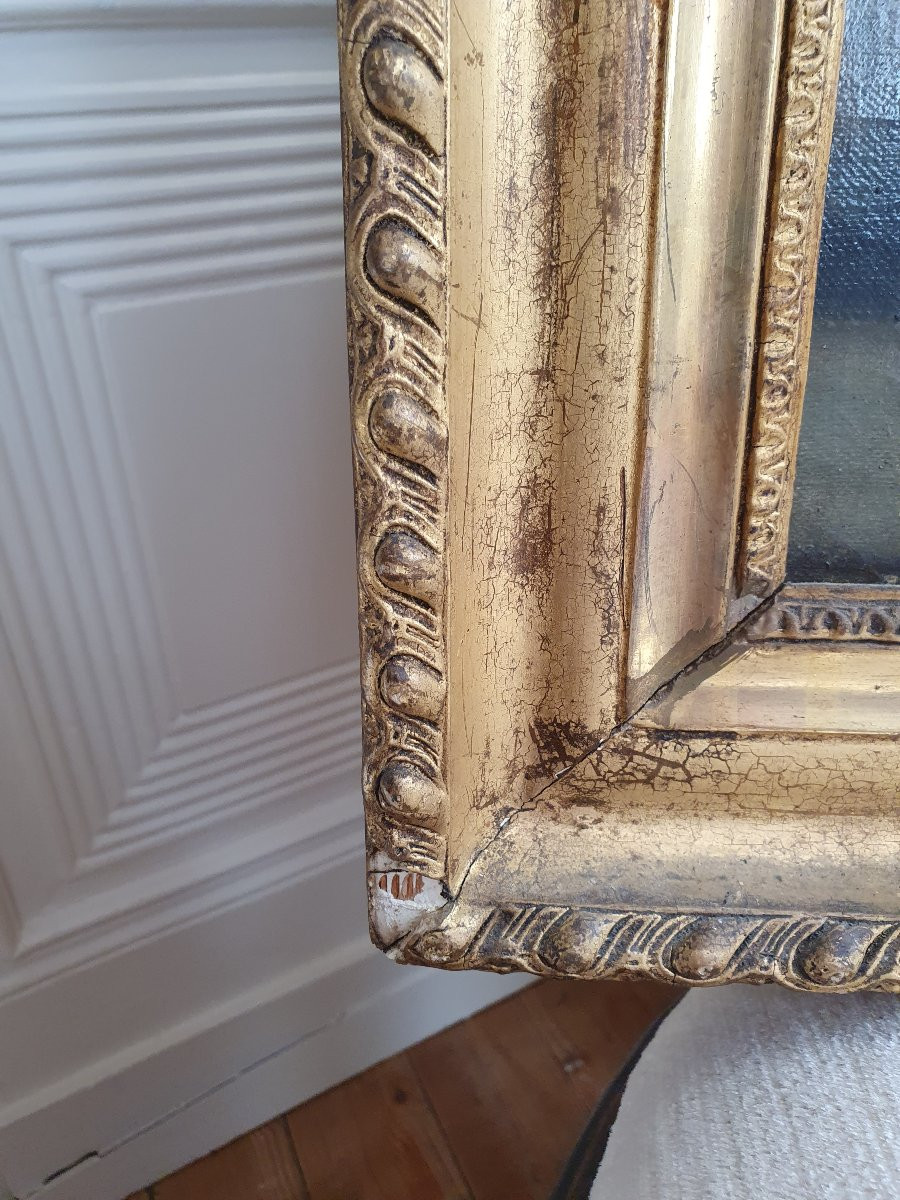 19th Century Oil On Canvas-photo-2