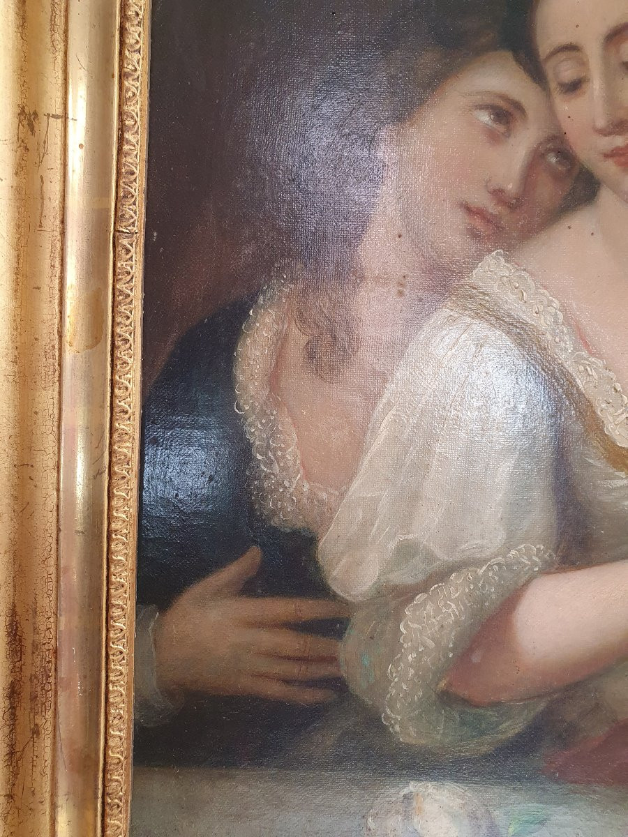 19th Century Oil On Canvas-photo-5