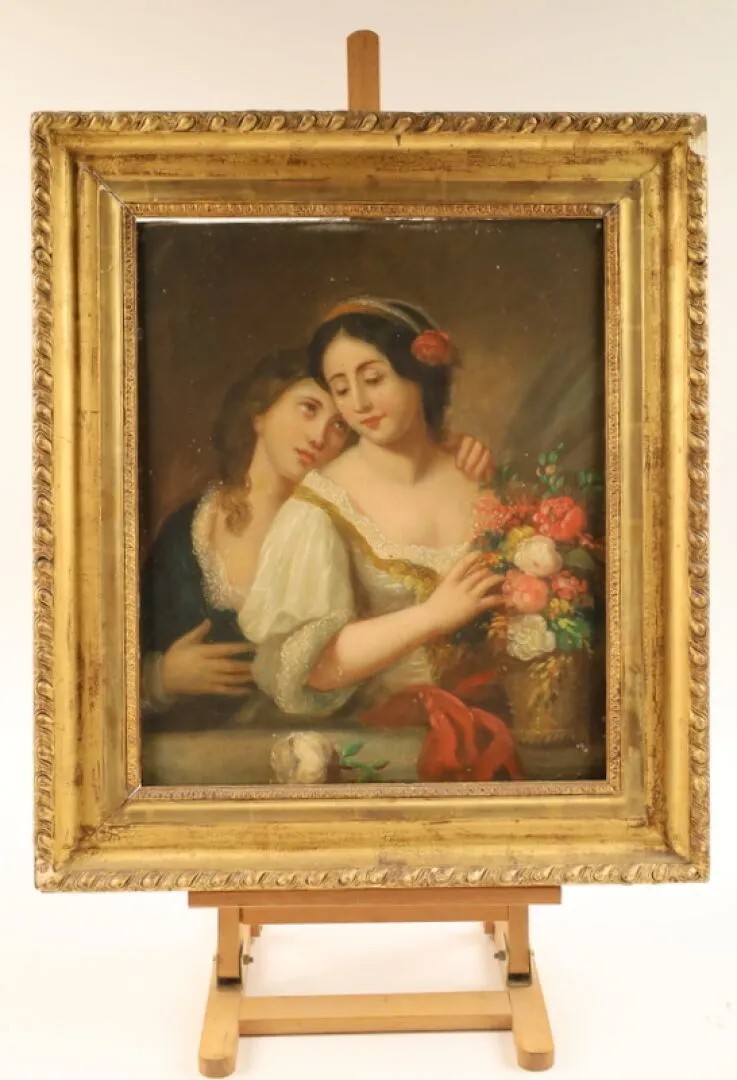 19th Century Oil On Canvas