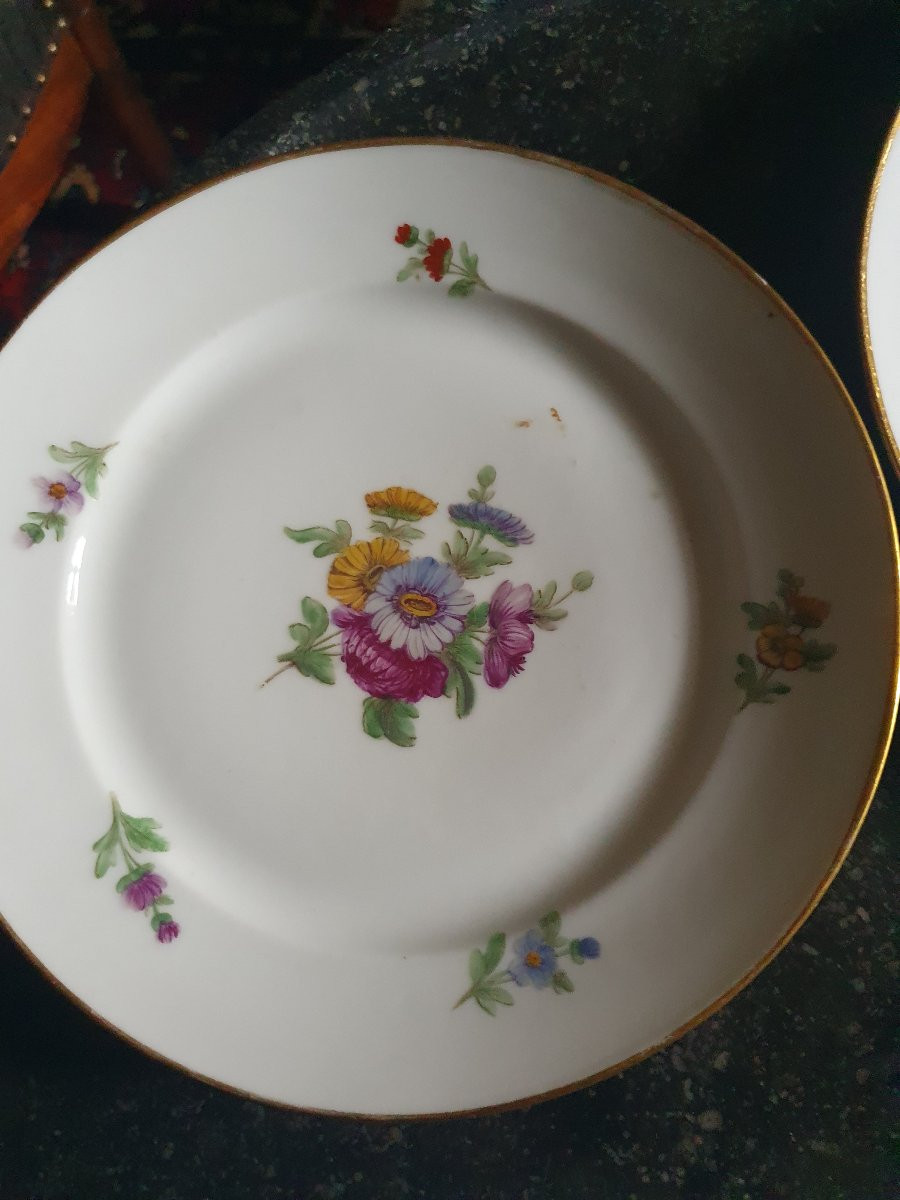 Suite Of 5 Plates Late 18th Century-photo-3