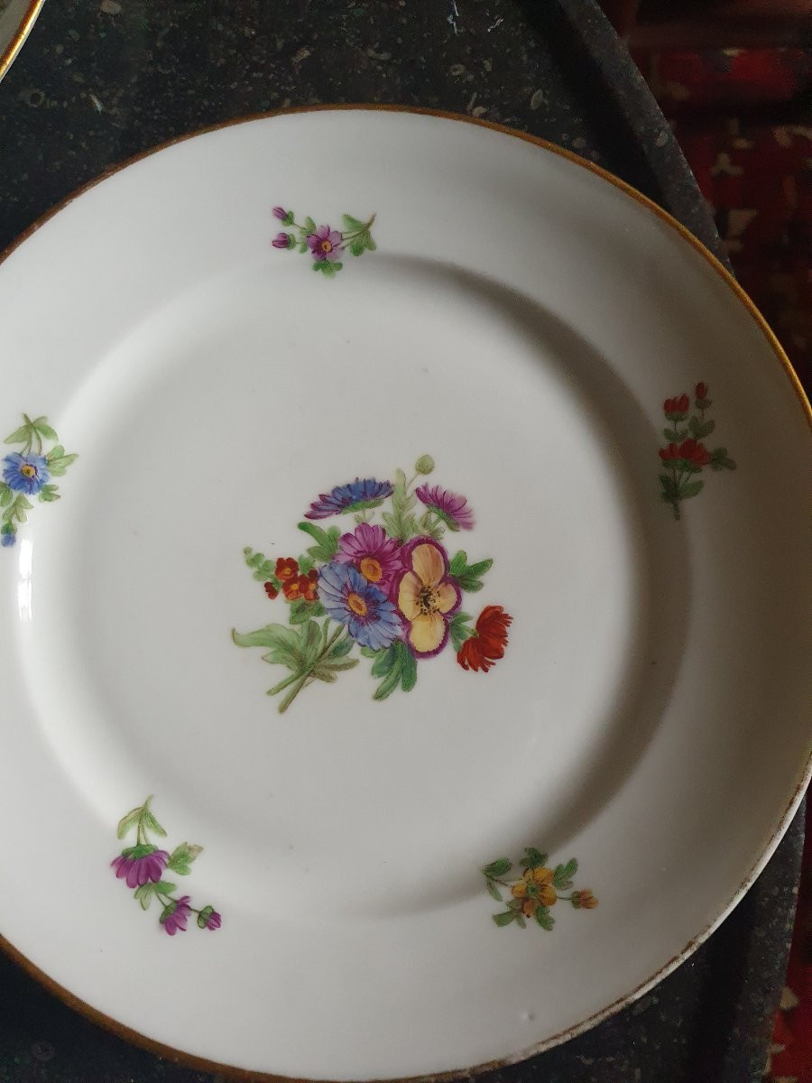 Suite Of 5 Plates Late 18th Century-photo-3