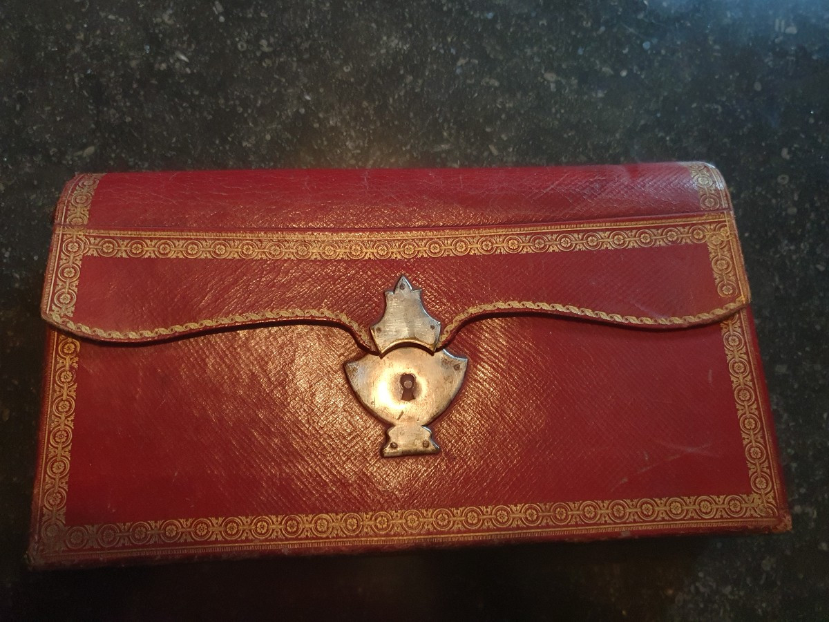 Gusseted Document Holder Early 19th Century
