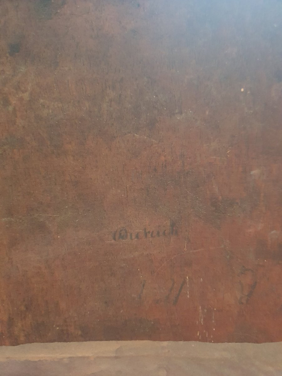Oil On Panel Late 18th Century-photo-1