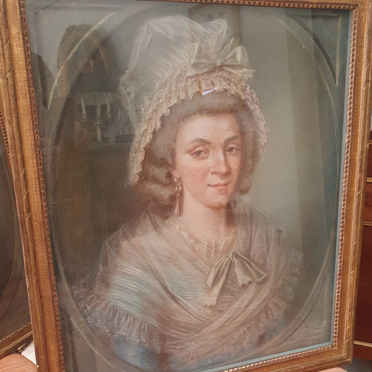 Pair Of 18th-century Pastels-photo-4