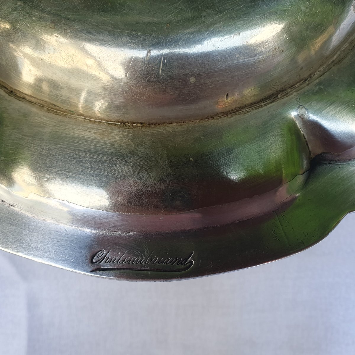 Paire de plats métal argenté-photo-4