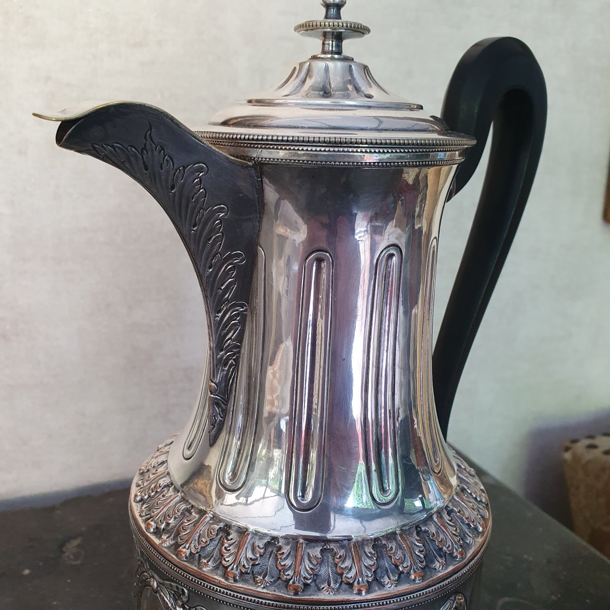 Cafetière métal argenté 18e-photo-4