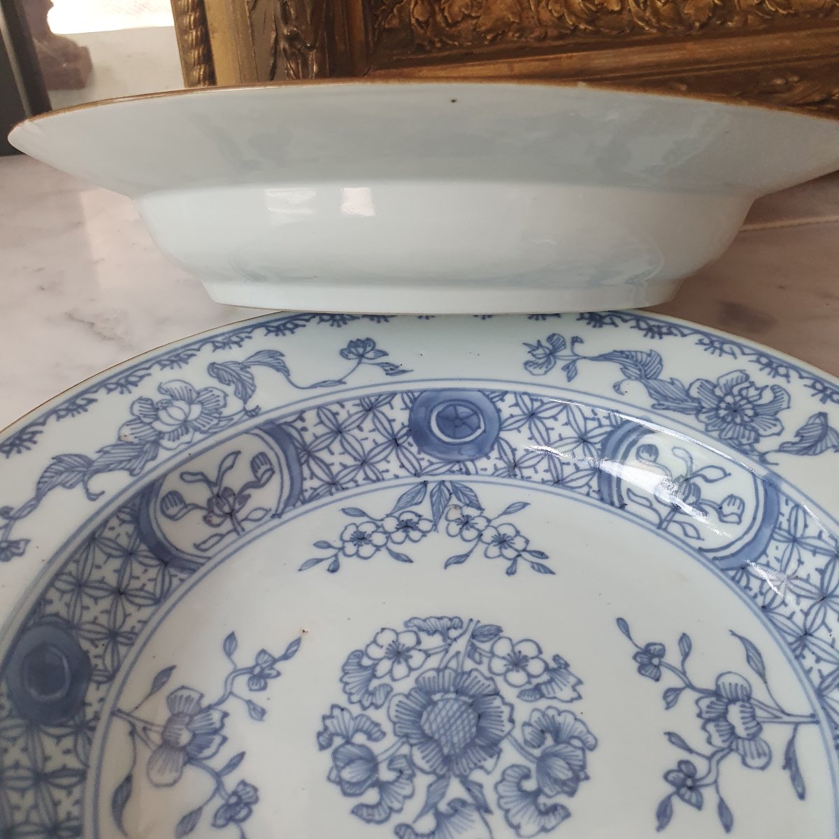 Paire d'assiettes Chine 18e-photo-5