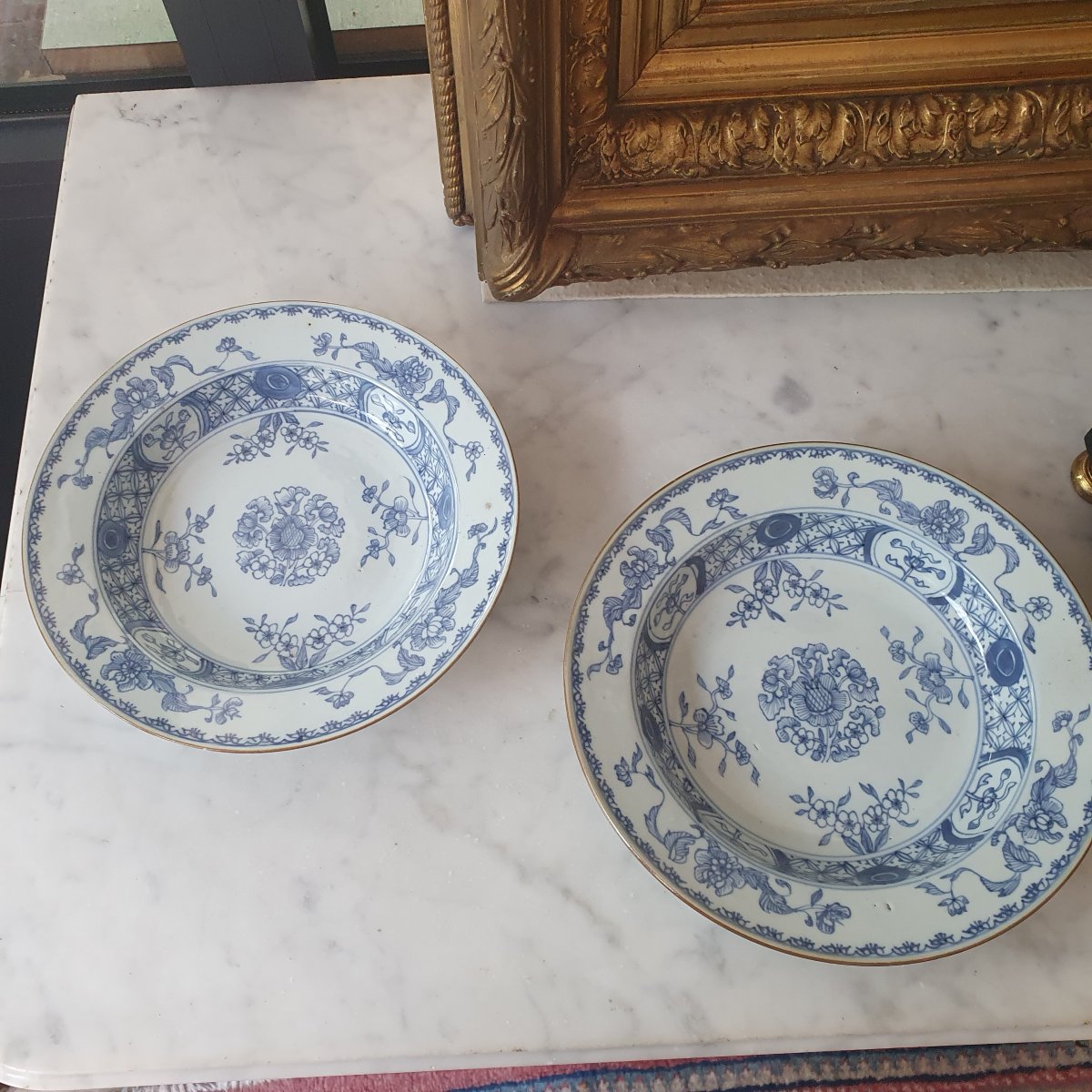 Paire d'assiettes Chine 18e